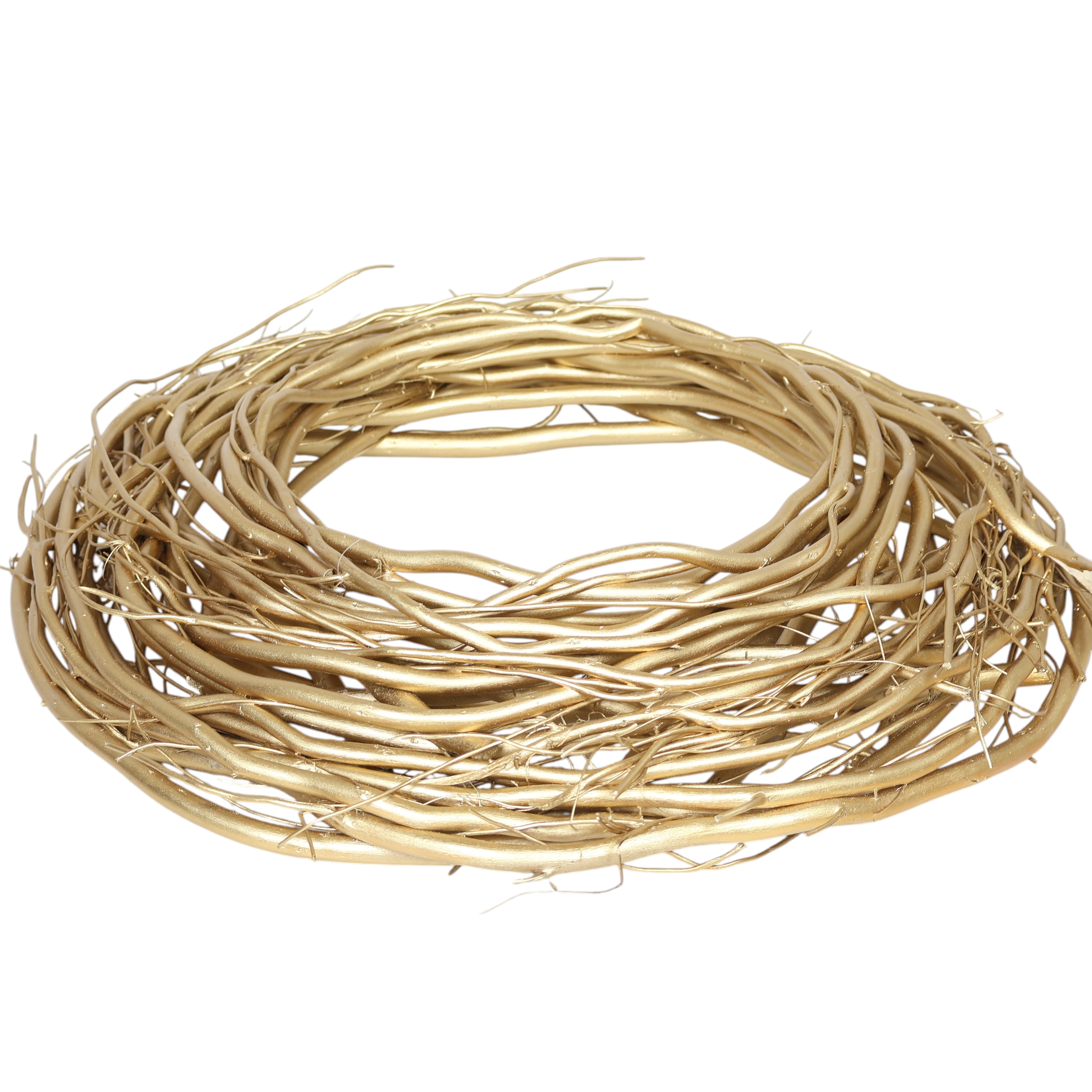 Weiden-Ast-Kranz, gold, Ø 50 cm