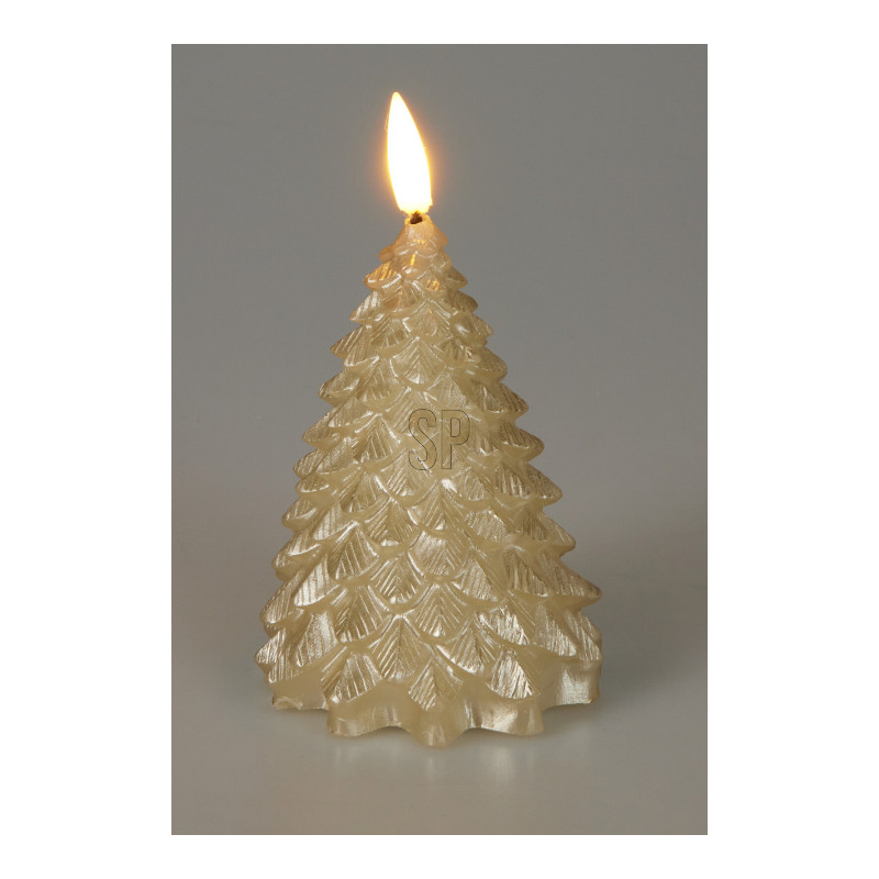 LEDKERZE BAUM 11CM GOLD