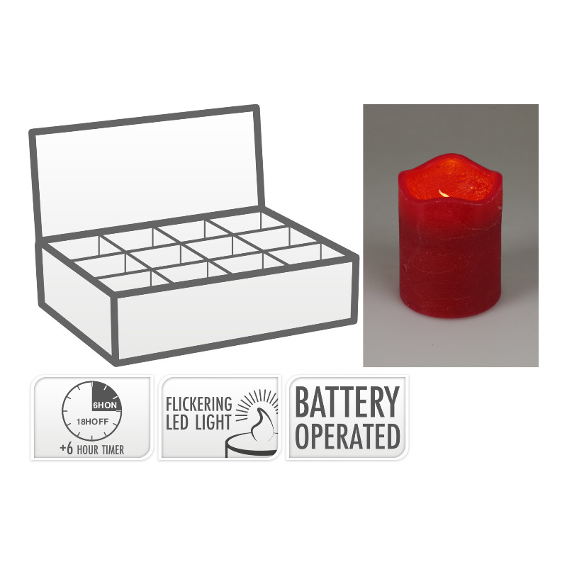 LEDKERZE MIT TIMER 7X9CM