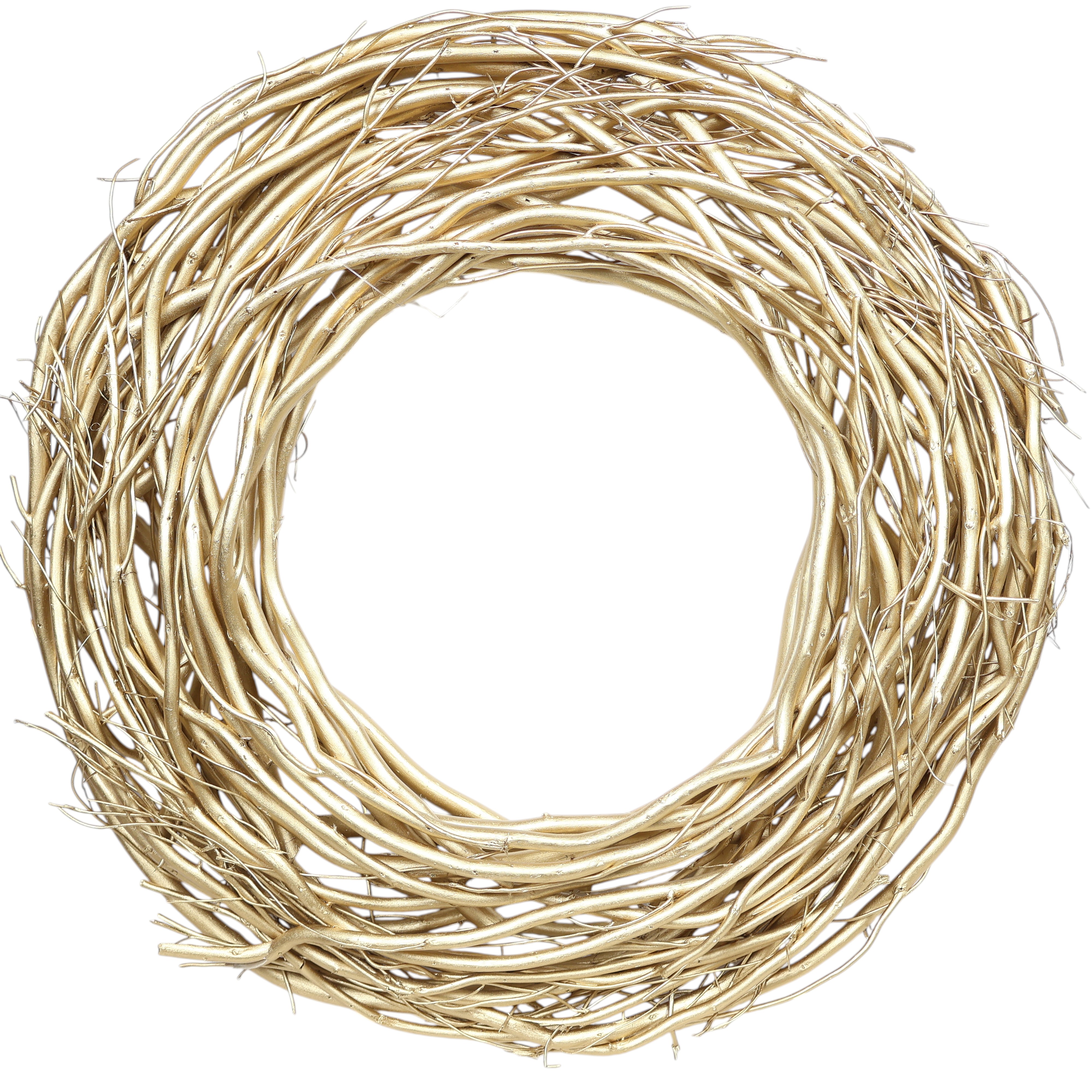 Weiden-Ast-Kranz, gold, Ø 50 cm