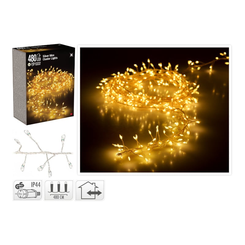 SILBERDRAHT 480LED WW