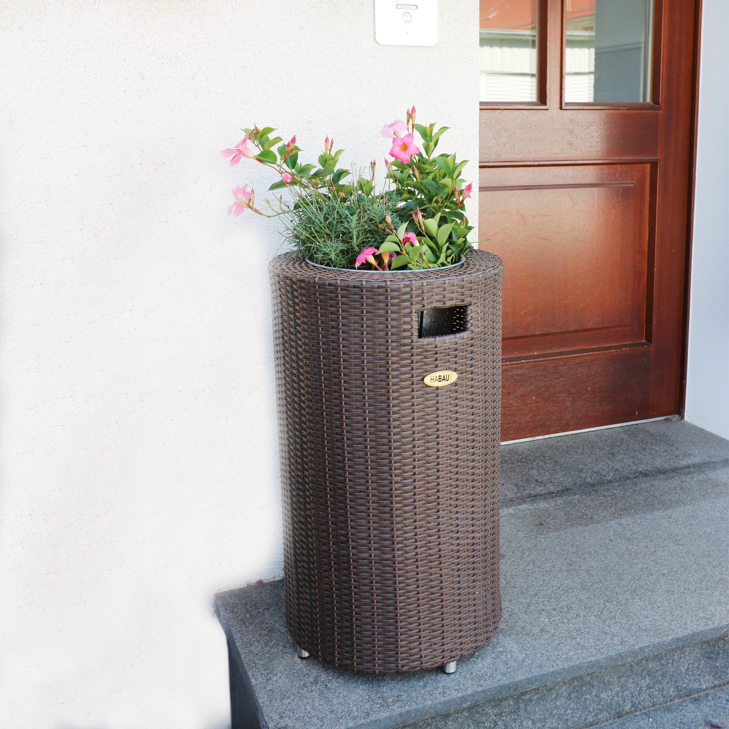 Pflanzsäule 'Miami' braun - Ø 40 cm