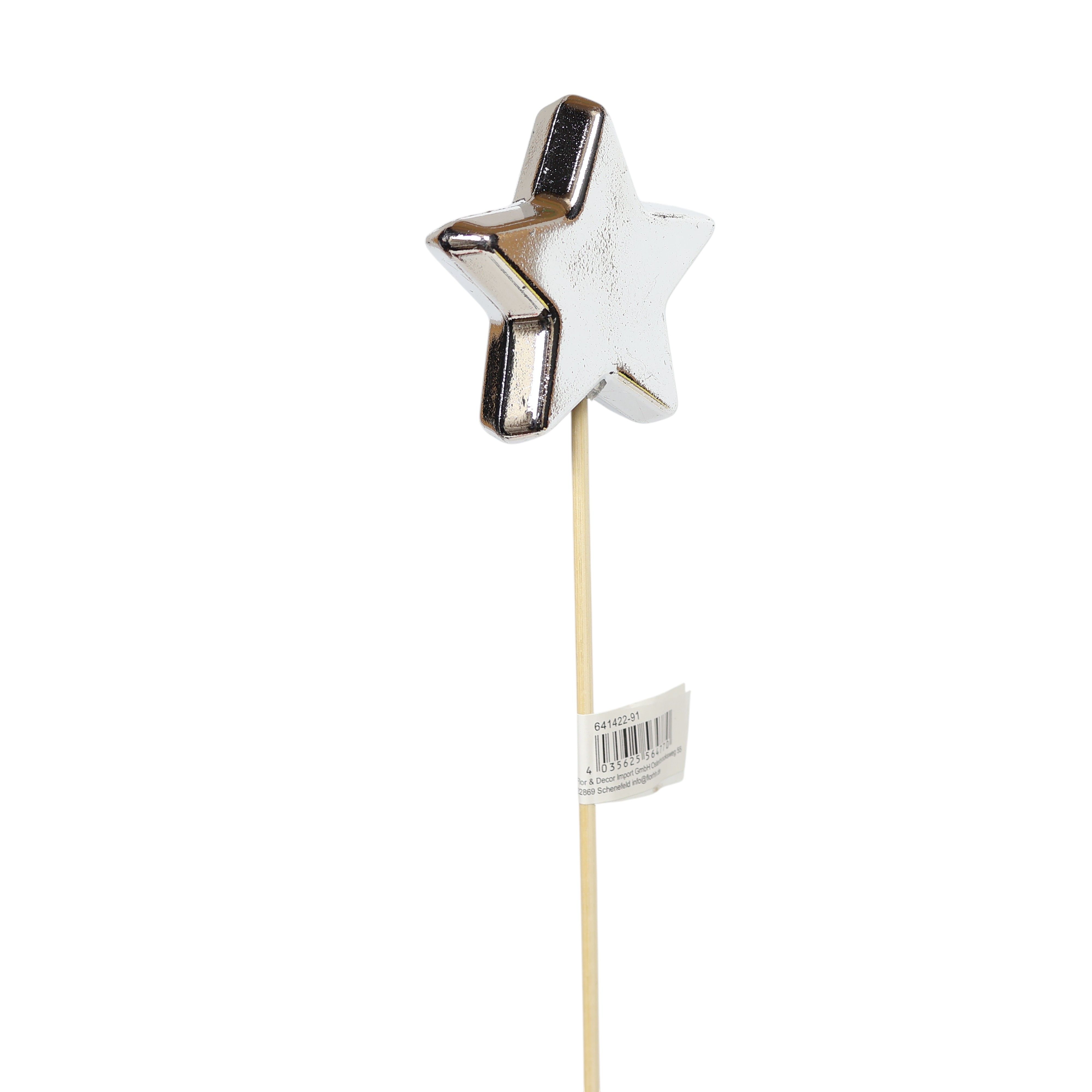 Stern am Stab 7/50cm silber