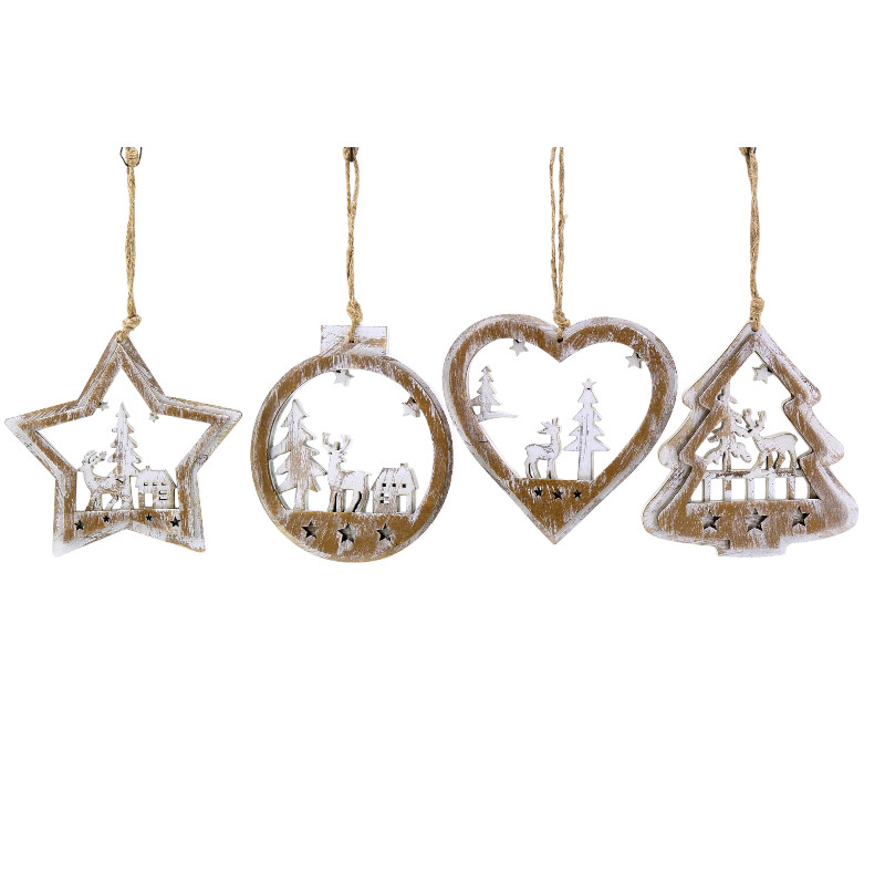 Holz-Weihnachtsmotive ''Winterwald'' Ø9,5cm