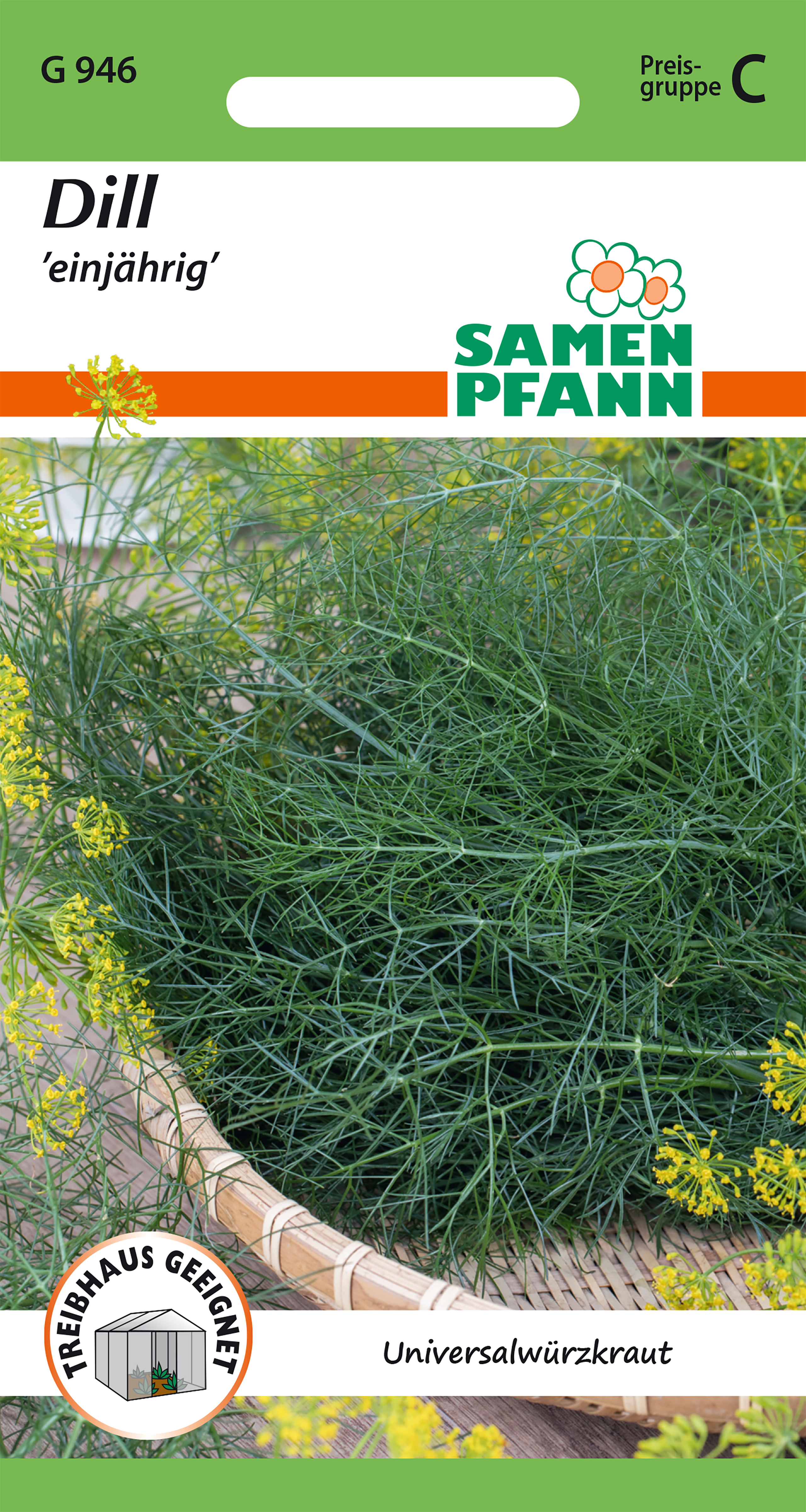 Dill Samen 'einjährig'- Samen Pfann