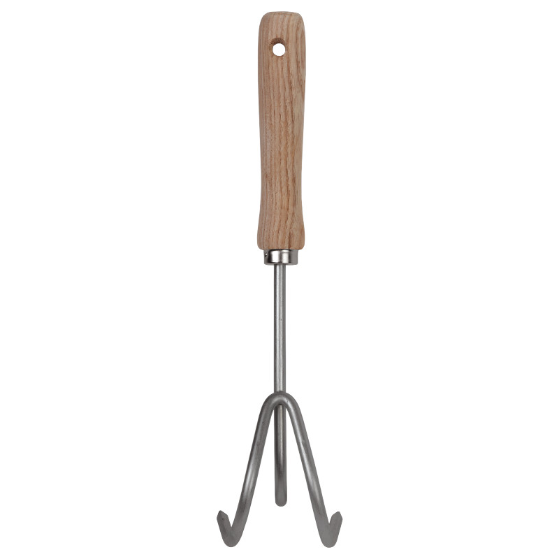 Handgrubber 3 Zinken mit Holzheft