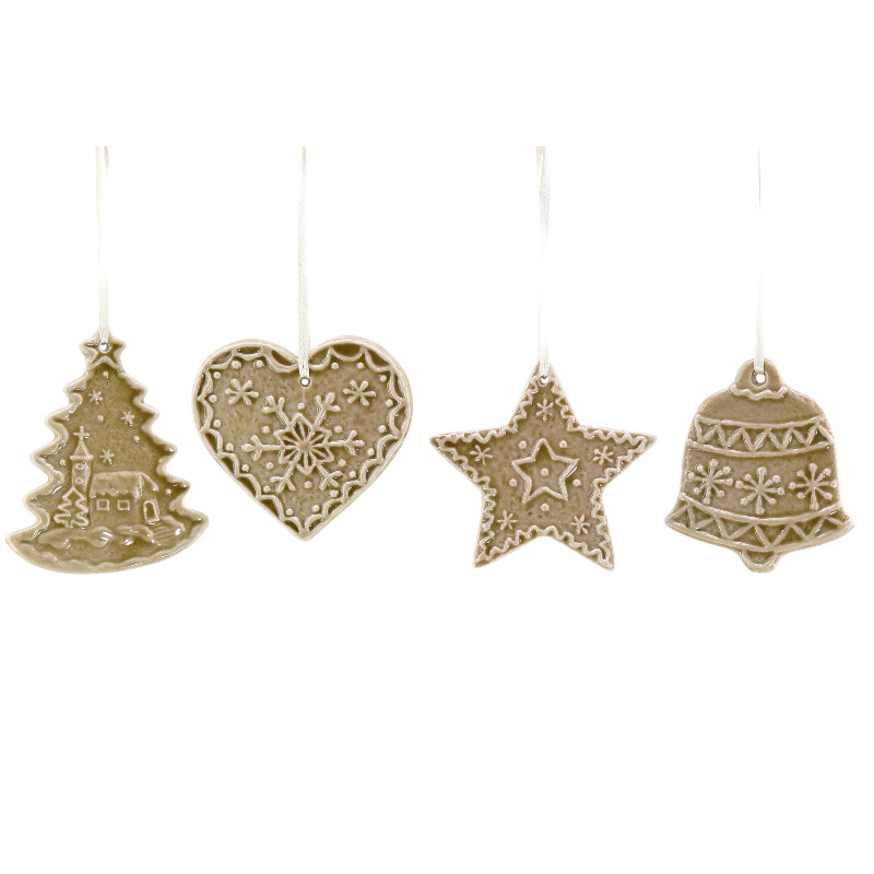 Porzellan-Lebkuchenmotiv hgd. Ø8H9cm