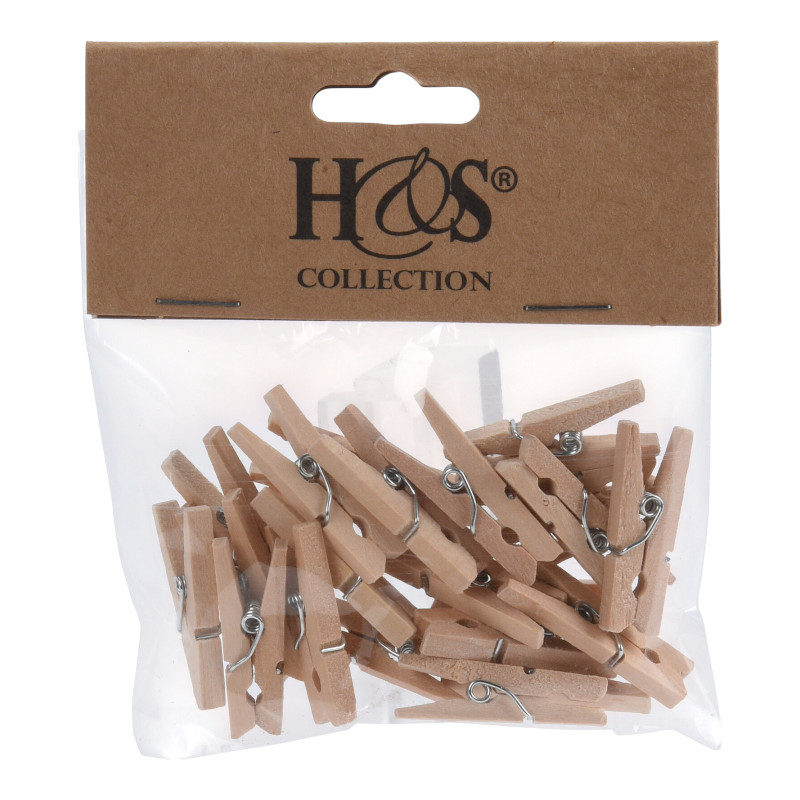 Mini-Holzklammern natur FSC, 4 Sortierungen